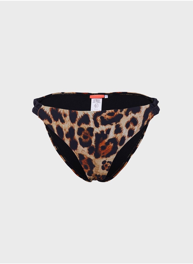 RIVER ISLAND - Frill Leopard Tanga Brief - Image 1