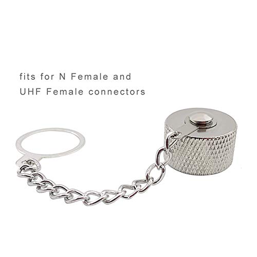 eifagur (Pack of 10) Protective Cover Dust Cap with Chain for N Type Female and UHF Female SO-239 Connector Adapter - Image 3