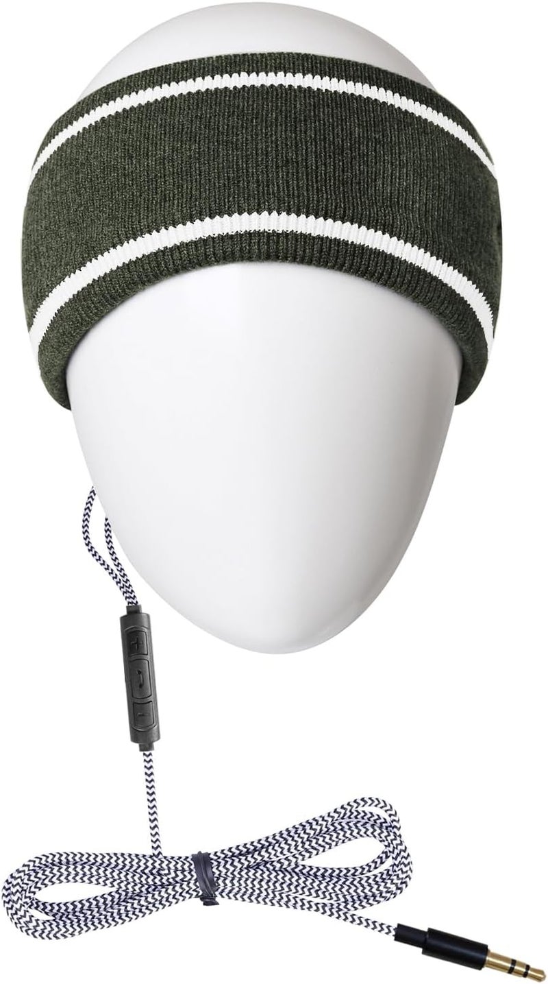 MMUSS Sleep Headphones with Knit Wool Headband with Ultra Thin Stereo Speakers.Perfect for Sports,Sleeping,Air Travel,Meditation and Relaxation (ArmyGreen) - Image 1