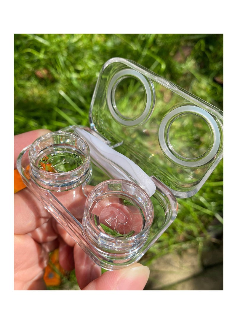 Y&D 4 PCS Contact Lens Cases, Fully Transparent One with Gasket Colorful Container Holder, Outdoor Portable Mini Soak Storage Kit for Travel & Home - Image 3