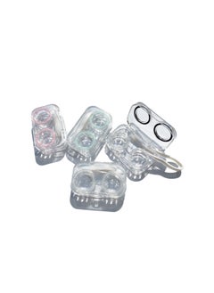 Y&D 4 PCS Contact Lens Cases, Fully Transparent One with Gasket Colorful Container Holder, Outdoor Portable Mini Soak Storage Kit for Travel & Home  - Image 1