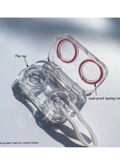 Y&D 4 PCS Contact Lens Cases, Fully Transparent One with Gasket Colorful Container Holder, Outdoor Portable Mini Soak Storage Kit for Travel & Home  - Image 5
