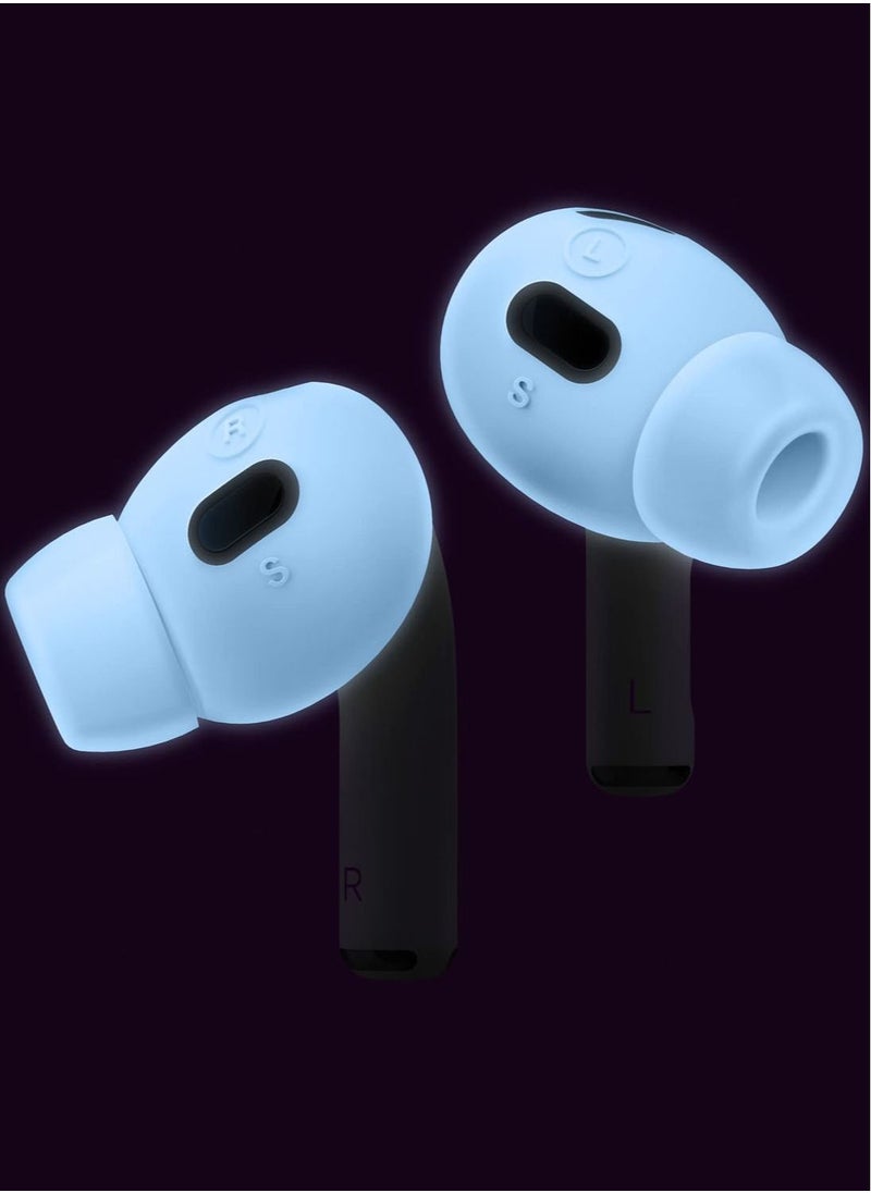 Elago - Ear Tips for AirPods Pro 2 Compatible with Apple AirPods Pro 2nd Gen with Earbuds Cover 3 Sets / 3 Sizes - Nightglow Blue - Image 1