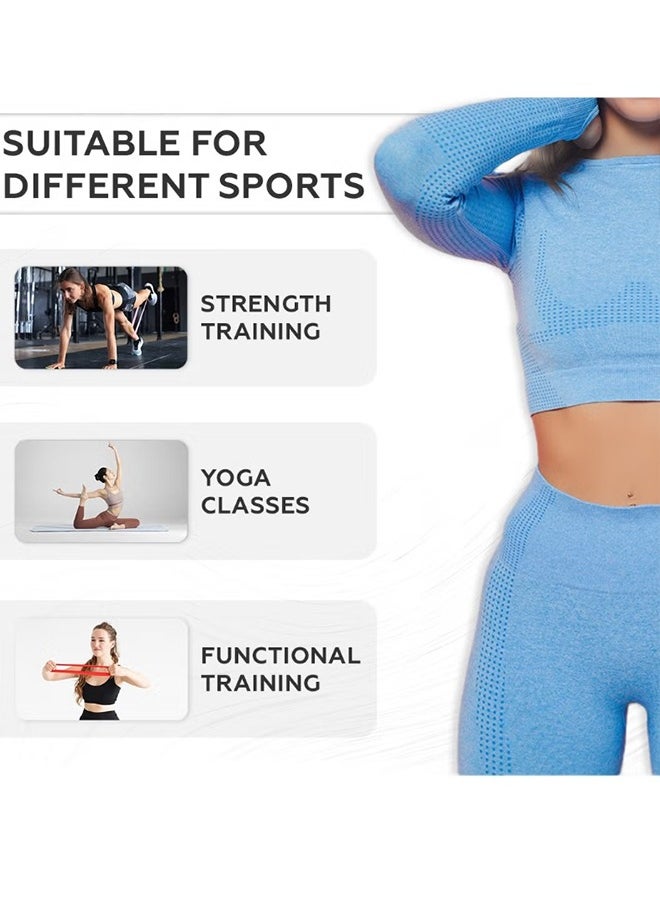ZHONGOU Resistance Band, Portable Resistance Bands for Workout, Natural Latex Material,for Strength Training & Fitness Workouts, Pilates, Yoga, Fitness and Physical Therapy  - Image 3