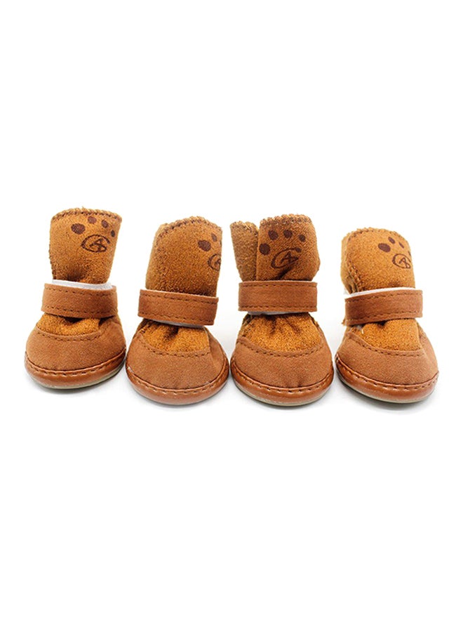 4-Piece Snow Boots Coffee - Image 1