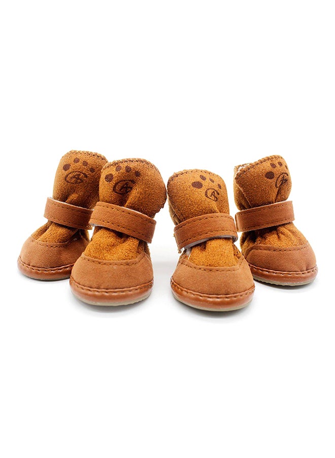 4-Piece Snow Boots Coffee - Image 2