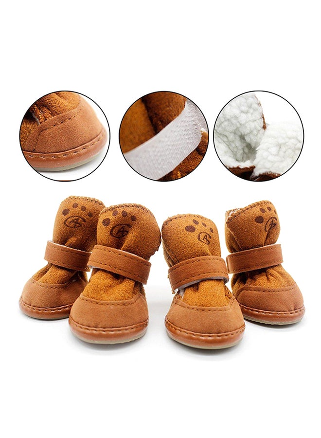 4-Piece Snow Boots Coffee - Image 4