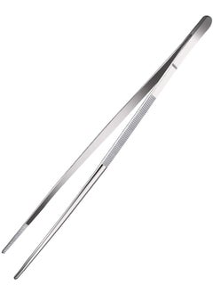 Long Tweezers Kitchen Tweezers with Precision Serrated Food Tweezers Tongs with Precision Serrated Tips Stainless Steel Culinary Long Chef Tweezers for Cooking Kitchen Barbecue