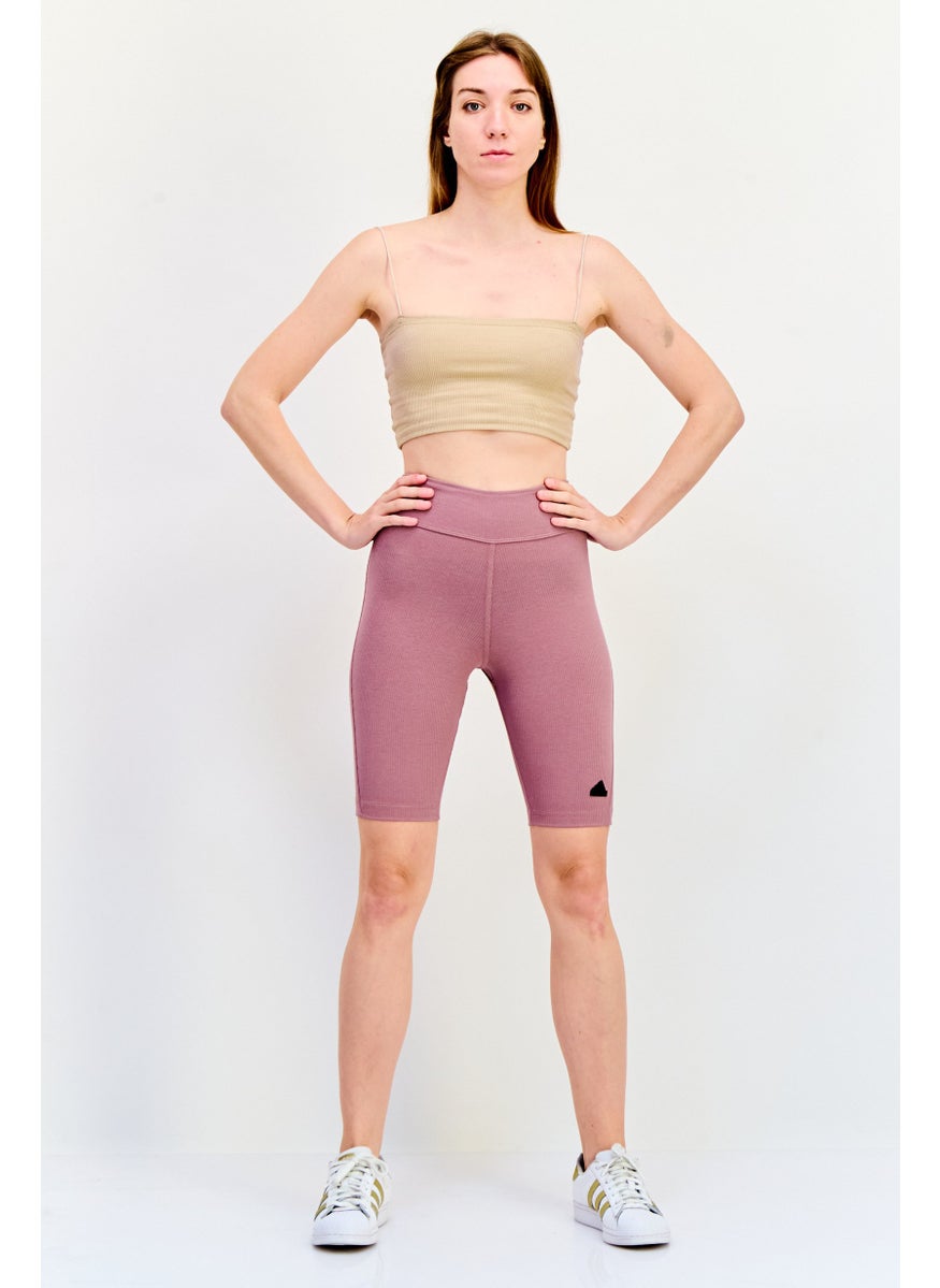 Adidas Women Sportswear Fit Training Shorts, Light Purple  - Image 2
