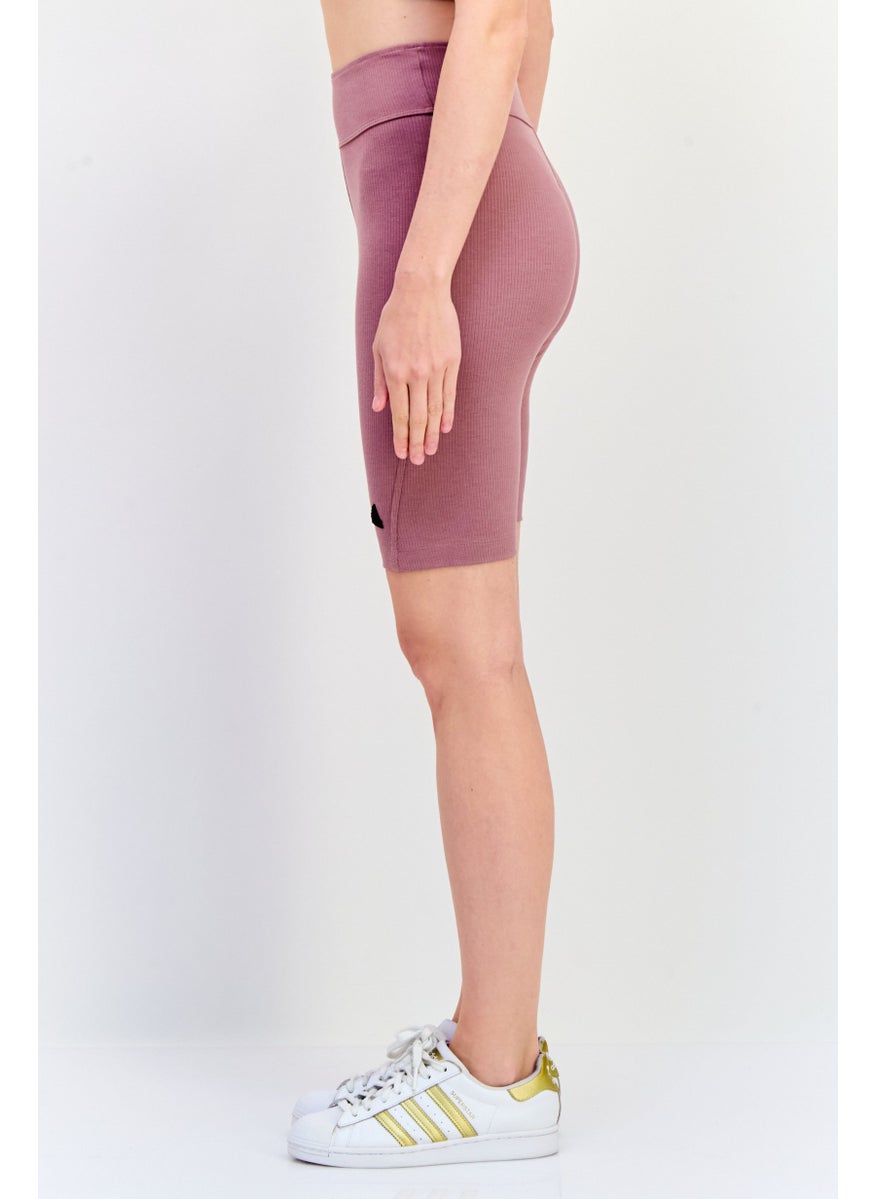Adidas Women Sportswear Fit Training Shorts, Light Purple  - Image 3