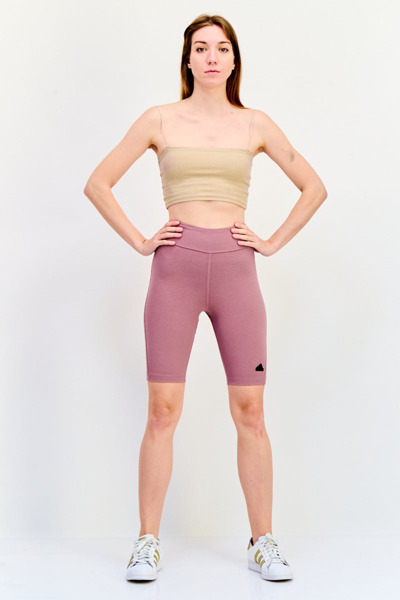 Adidas Women Sportswear Fit Training Shorts, Light Purple - Image 2