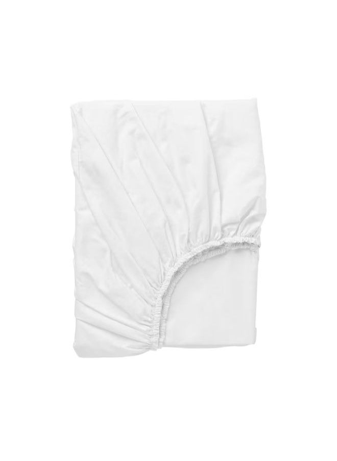 BYFT Orchard Exclusive (White) King Size Fitted Sheet and Pillow covers (Set of 3 Pcs) Cotton percale Weave, Soft and Luxurious, High Quality Bed linen -180 TC  - Image 2