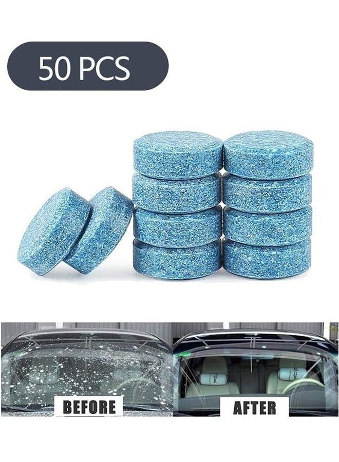 Generic 50-Piece Car Windshield Washer Tablets, Car Glass Wiper Fluid Concentrated Clean Tablets, Remove Glass Stains  - Image 1