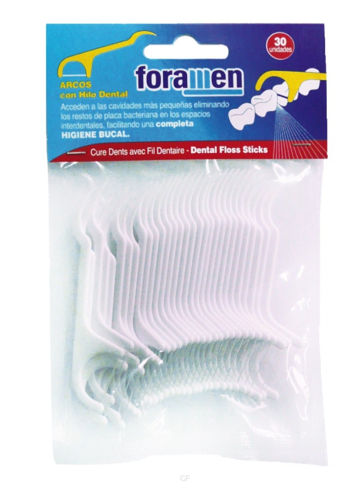 foramen 30-Piece Dental Floss Sticks Toothpicks - Image 1