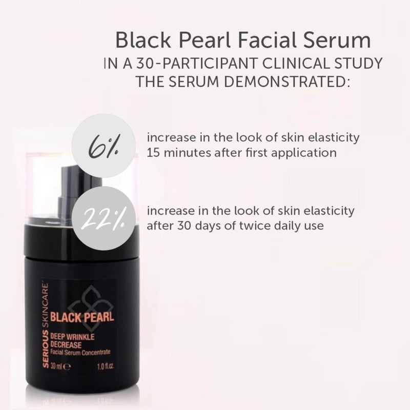 Serious Skincare - Black Pearl Deep Wrinkle Decrease Face Serum - Repair Deep Lines & Wrinkles - Increases Skin Hydration & Elasticity - Radiance Boosting for Luminous Glowing Skin 1 Fl. Oz. - Image 3
