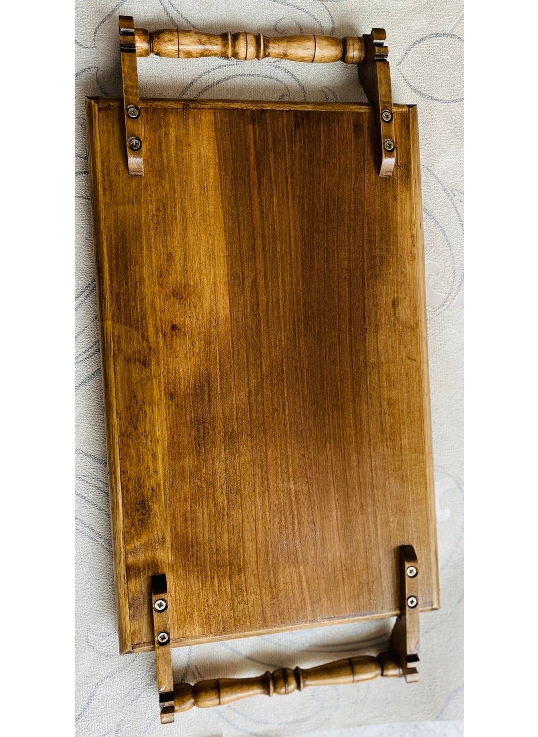 MYK Hediye ve Sanat Atölyesi Myk Gift and Art Workshop Walnut tray with embroidery Special handmade  - Image 2