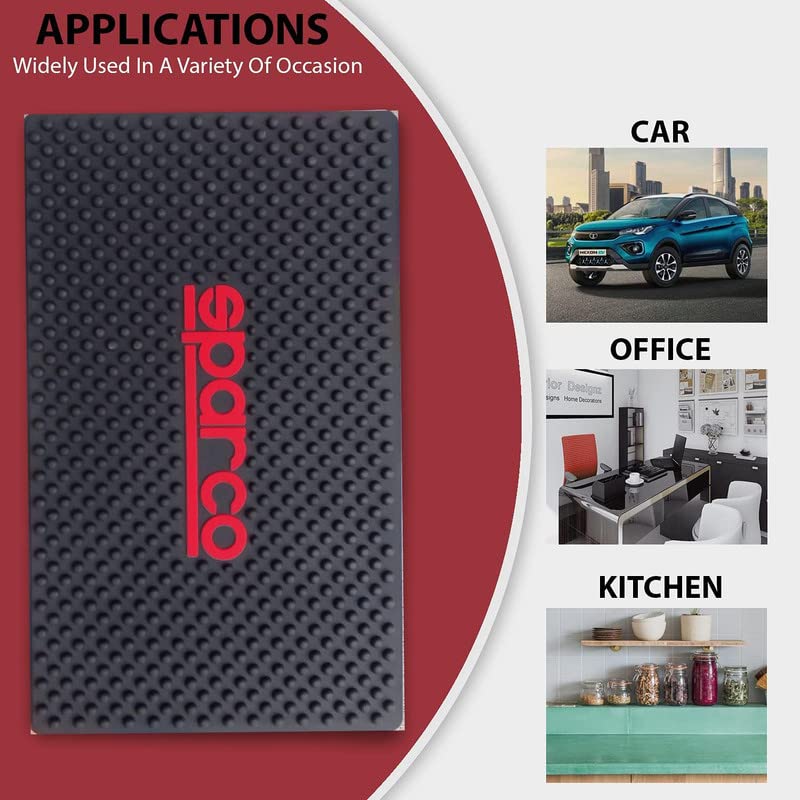 Auto E-Shopping Rubber Car Dashboard Non Slip Anti Skid Mat Sticky Holder Big Size 6 Inch X 10 Inch 1 Piece Black, Compatible - Image 5