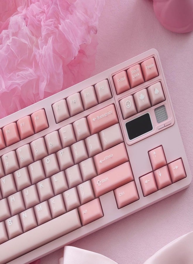 Sumgsn 164 Keys PBT Doubleshot Keycaps Cherry Profile Sakura Pink Translucent Keycaps Set Fit for 61/64/87/104/108 Cherry Mx Switches Mechanical Keyboard - Image 2