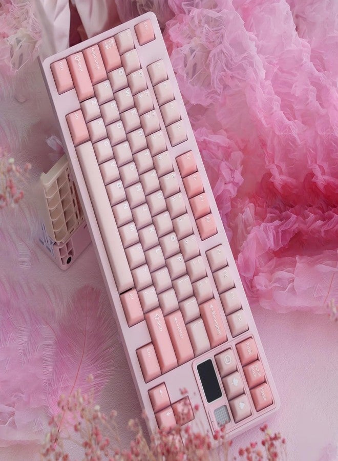 Sumgsn 164 Keys PBT Doubleshot Keycaps Cherry Profile Sakura Pink Translucent Keycaps Set Fit for 61/64/87/104/108 Cherry Mx Switches Mechanical Keyboard - Image 3