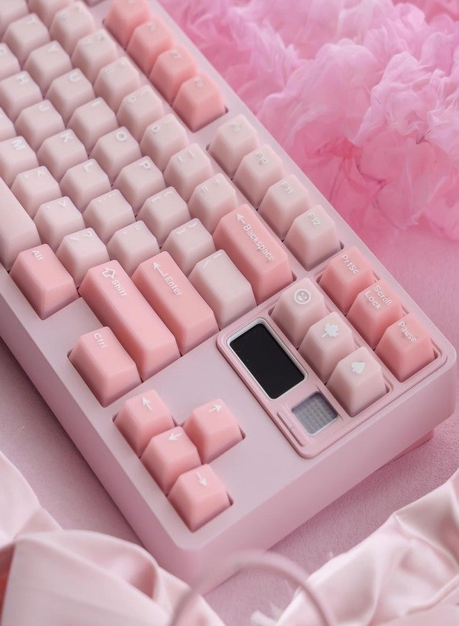Sumgsn 164 Keys PBT Doubleshot Keycaps Cherry Profile Sakura Pink Translucent Keycaps Set Fit for 61/64/87/104/108 Cherry Mx Switches Mechanical Keyboard - Image 4