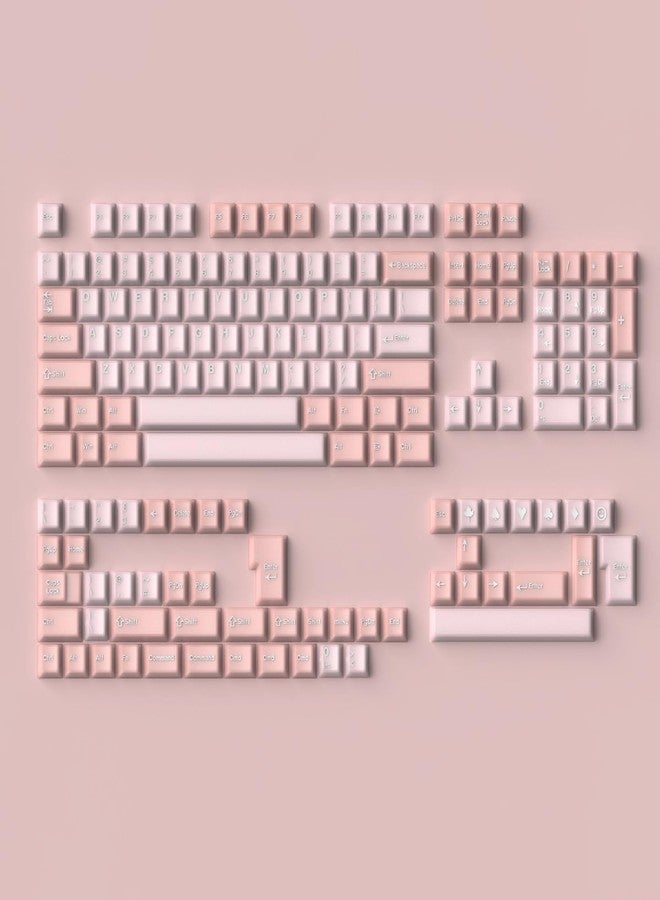 Sumgsn 164 Keys PBT Doubleshot Keycaps Cherry Profile Sakura Pink Translucent Keycaps Set Fit for 61/64/87/104/108 Cherry Mx Switches Mechanical Keyboard - Image 5