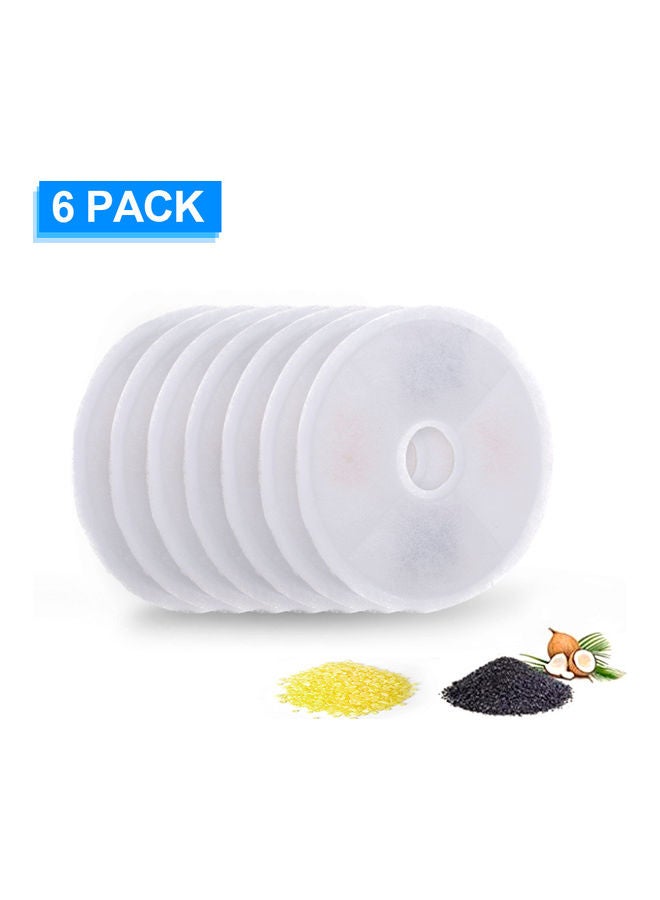 إسكدنيا فلاتر بديلة لفلترة نافورة الماء للقطط من 6 قطع مناسبة لنافورة ماء الحيوانات الأليفة المزينة بوردة من كاتيت ونافورة جيكس متعدد الألوان 15*11.5*15سم - Image 1