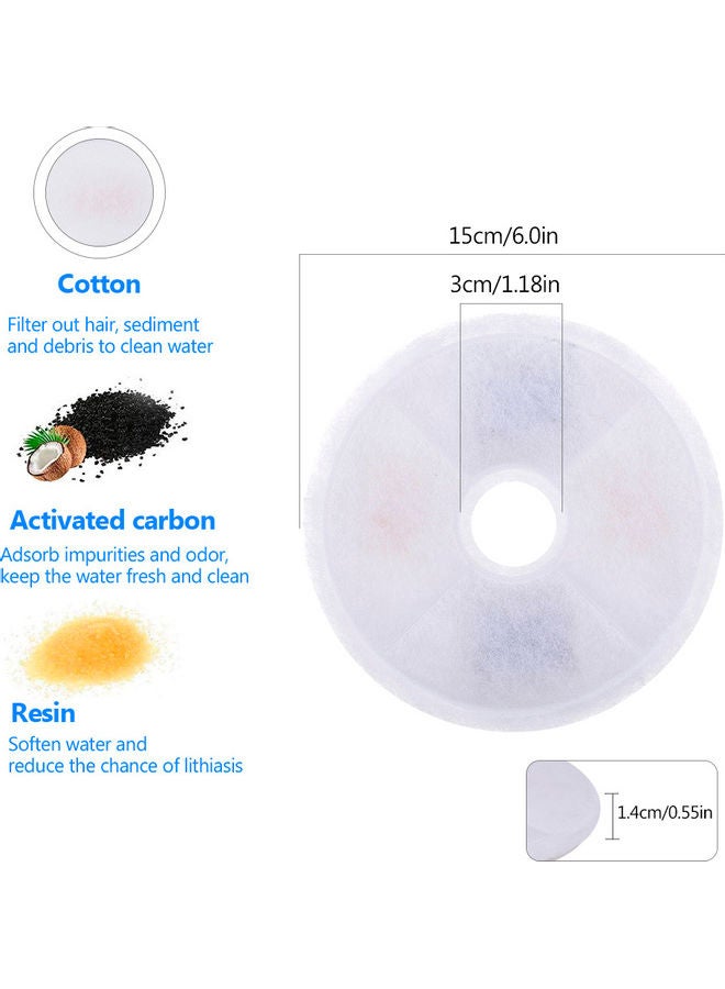 إسكدنيا فلاتر بديلة لفلترة نافورة الماء للقطط من 6 قطع مناسبة لنافورة ماء الحيوانات الأليفة المزينة بوردة من كاتيت ونافورة جيكس متعدد الألوان 15*11.5*15سم - Image 3