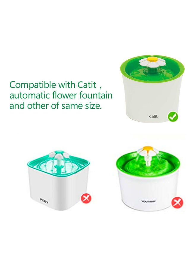 إسكدنيا فلاتر بديلة لفلترة نافورة الماء للقطط من 6 قطع مناسبة لنافورة ماء الحيوانات الأليفة المزينة بوردة من كاتيت ونافورة جيكس متعدد الألوان 15*11.5*15سم - Image 5