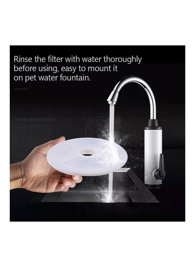 إسكدنيا فلاتر بديلة لفلترة نافورة الماء للقطط من 6 قطع مناسبة لنافورة ماء الحيوانات الأليفة المزينة بوردة من كاتيت ونافورة جيكس متعدد الألوان 15*11.5*15سم - Image 2