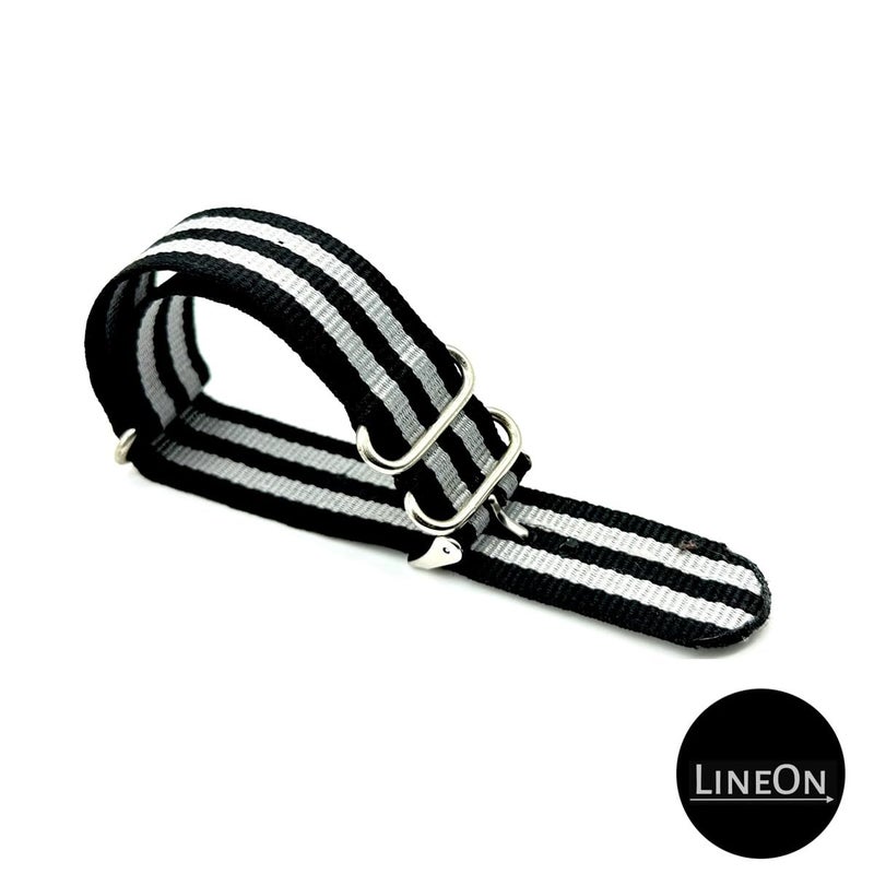 Lineon 22mm Nylon Vintage Style NATO Watch Strap ONE WAY NATO Nylon STRAP Compatible for Titan Fossil Casio Timex Watch (Tool & Pins Include) - Image 3