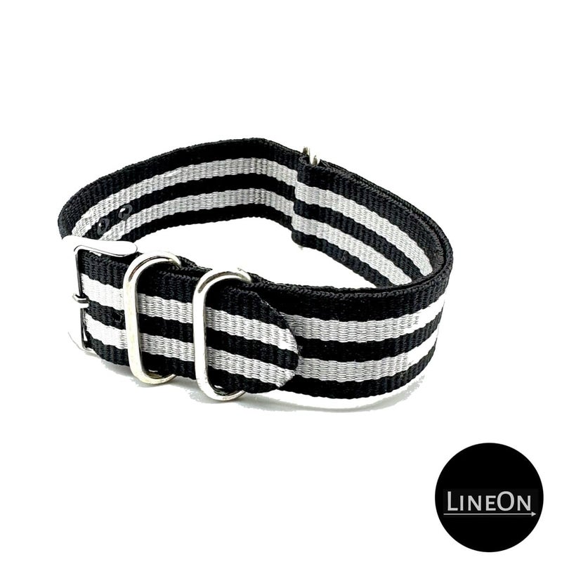 Lineon 22mm Nylon Vintage Style NATO Watch Strap ONE WAY NATO Nylon STRAP Compatible for Titan Fossil Casio Timex Watch (Tool & Pins Include) - Image 4