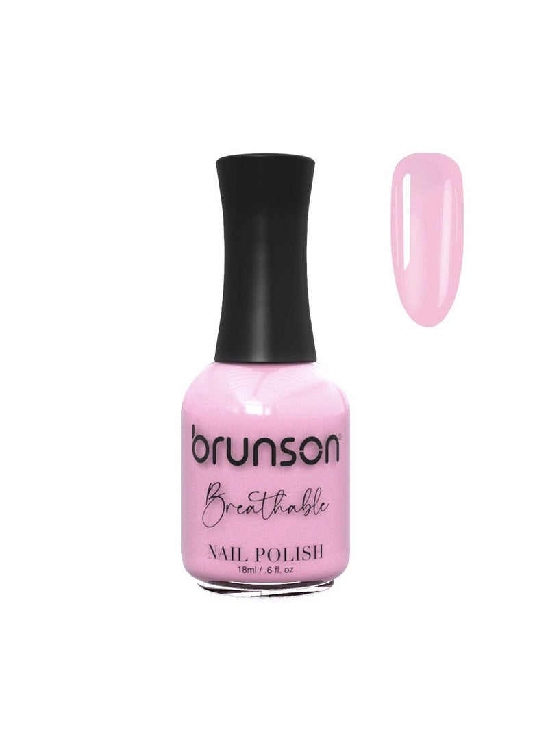 Brunson breathable nail polish halal nail lacquer wudu friendly quick dry long lasting but easy peel off glossy shine water based nail paint 18ml