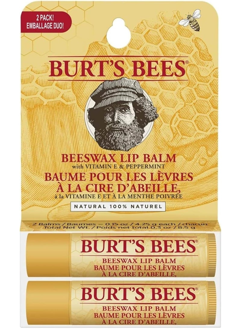 Burt's Bees Natural Moisturising Lip Balm Duo Value Pack - Image 5