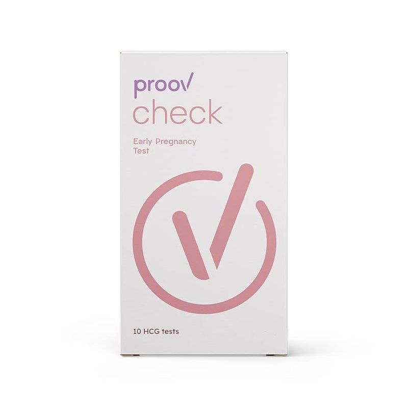 ProovCheck Early Pregnancy Test  at Home Pregnancy Detection for Women with 99 Accurate Results  10 HCG Test Strips  Works Well with Ovulation and Fertility Hormone Tests