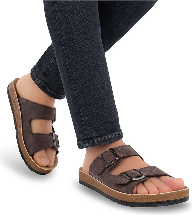 مويا Orthopedix Allen Anatomical Double Buckle Men's Slippers 31330