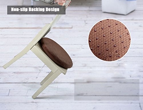 Sigmat Memory Foam Seat Cushion Anti-slip Soft Round Stool Cushion Chair Pad 16 Inch Coffee - Image 3