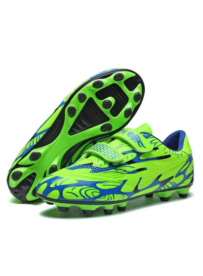 New Low-top Children's Football Shoes With Velcro, Non-slip, Wear-resistant And Breathable Men's Training Football Shoes Ready For