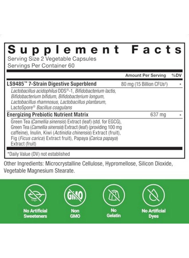 FORCE FACTOR ProbioSlim Extra Strength Probiotics for Women and Men with 30 Billion CFUs of Probiotics for Digestive Health, Bloating Relief, and Gut Health, with Prebiotic Fiber, 120 Capsules - Image 5