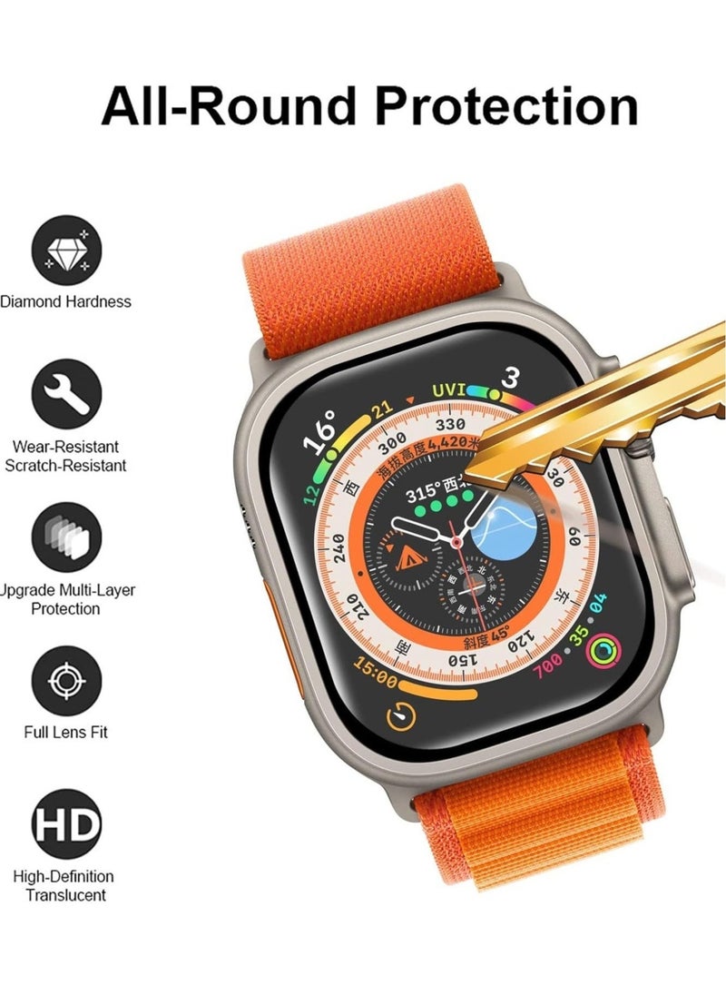 3-Pack Screen Protector for Apple Watch Ultra 2 49mm (2023) – Full Coverage, Anti-Bubble, Wear-Resistant Composite Material Protective Film - Image 4