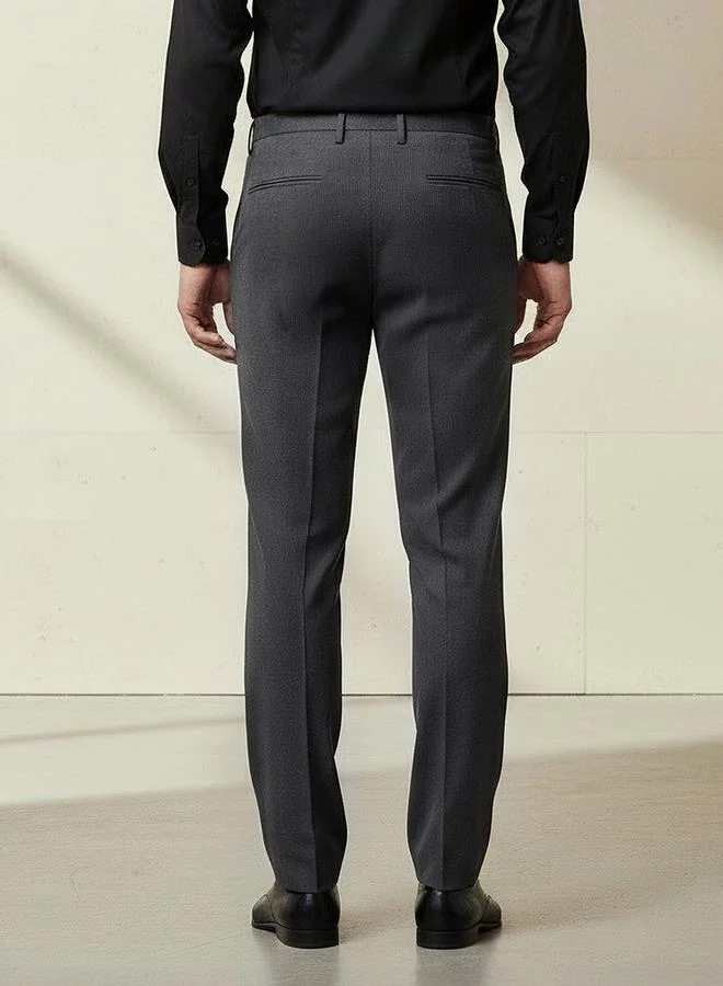 Splash FAV BEIGE Regular Fit Flexi Waist Formal Trousers for Men | Best Price UAE