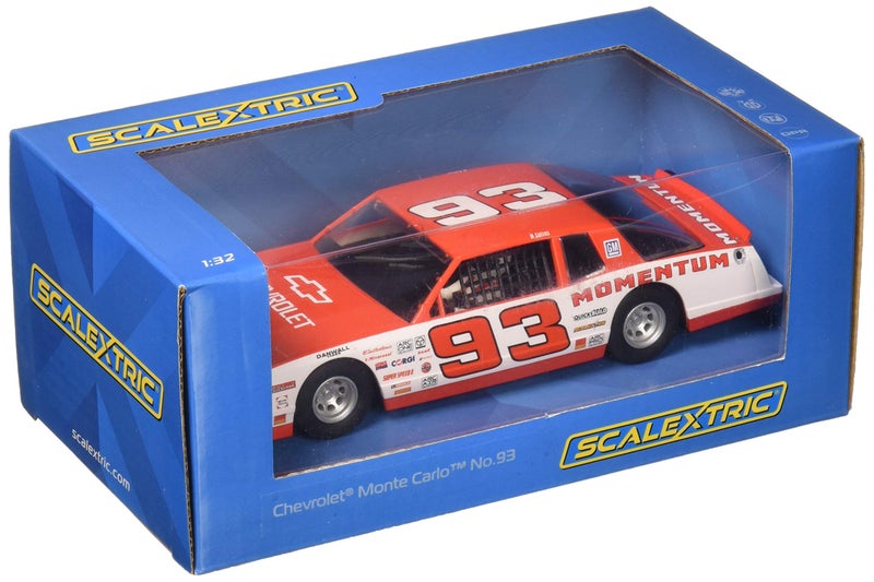 Scalextric Chevrolet Monte Carlo 198693 132 Slot Race Car C3949 Red  White - Image 3