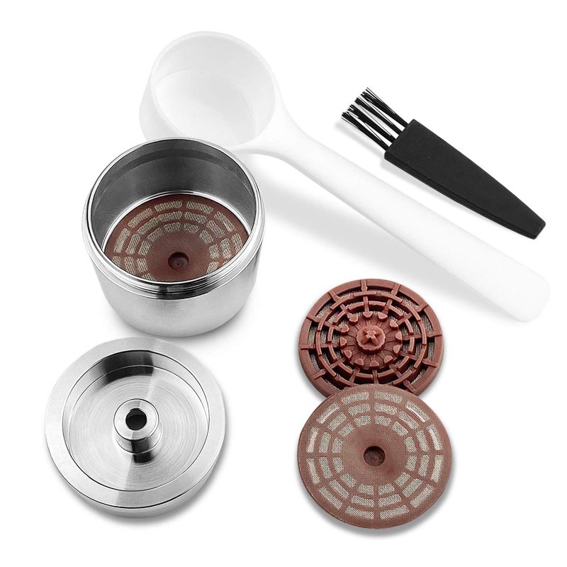 Bresuve كبسولة قهوة قابلة لإعادة الاستخدام والتعبئة من بريسوف، كبسولة قهوة من الفولاذ المقاوم للصدأ، فلتر قهوة مركز إيطالي متوافق مع ماكينة قهوة إيللي لطرازات x9 x8 x71 Y5 Y3 Y11