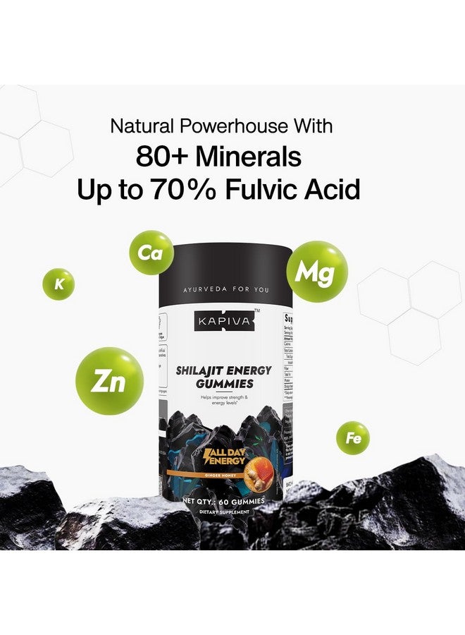 Kapiva كابيفا جوميز شيلجيت النقي من الهيمالايا | حتى 70% حمض فلفيك | 80+ معادن أساسية | دعم المناعة والحيوية للرجال والنساء | 500 ملغ يوميًا | غير معدلة وراثيًا | 100% طبيعية وعضوية - Image 2