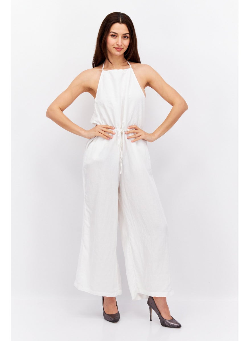 Women Plain Sleeveless Jumpsuit, White - pzsku/Z42E5A641A6B29D2FB291Z/45/_/1724351149/6d4d5dbe-ecd9-44b9-a80f-217f237b350a