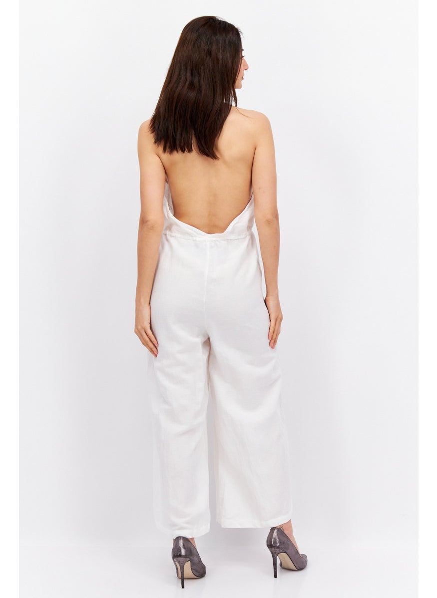 Women Plain Sleeveless Jumpsuit, White - pzsku/Z42E5A641A6B29D2FB291Z/45/_/1737295922/40170b14-d2eb-44a6-b00a-140e7d5a5679