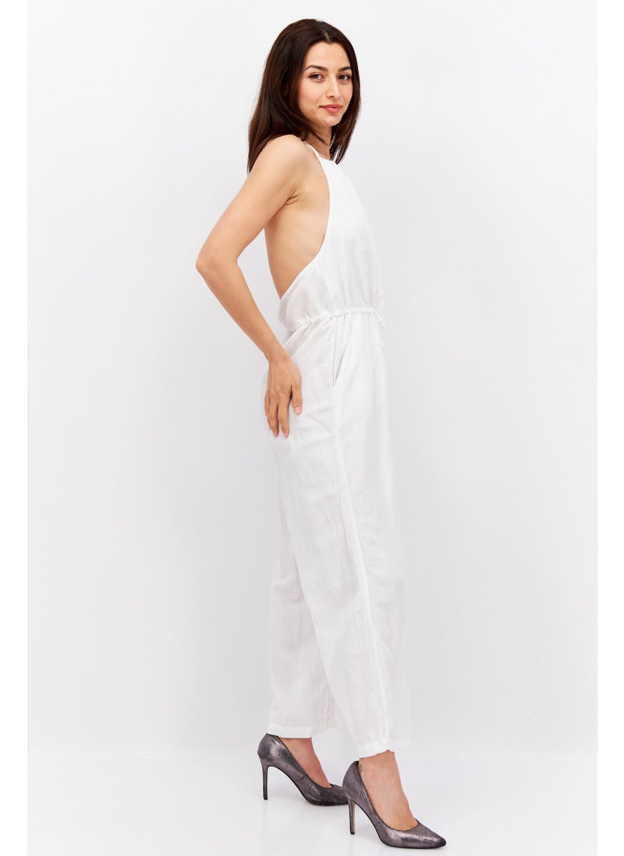 Women Plain Sleeveless Jumpsuit, White - pzsku/Z42E5A641A6B29D2FB291Z/45/_/1737295974/82d0e5ca-3ed1-492a-844f-da84c2ad0635