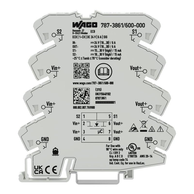 Wago Electronic circuit breaker 1channel 24 VDC input voltage 6 A Signal contact - Image 2