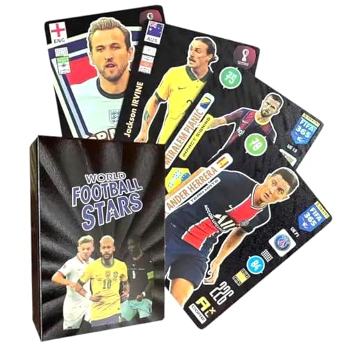 FowWelt Champions League Football Collector Cards – 55 PCS Unofficial Trading Card Game Pack For Kids & Fans | Soccer Cards For Boys, Girls, Gifting (Football Black) - Image 1