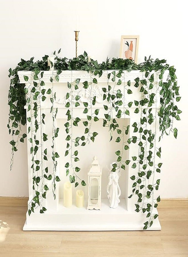 12pcs Artificial Ivy Garland, 84 Ft Fake Ivy Leaves, Artificial Greenery Garland, Fake Plants, Ivy Vines for Wall Decoration, Wedding, Party, Room Decor - Image 5