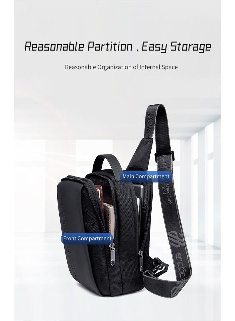 ARCTIC HUNTER XB00541 TMS Chest Waterproof Anti-Theft Crossbody Sling Bag - Black  - Image 5